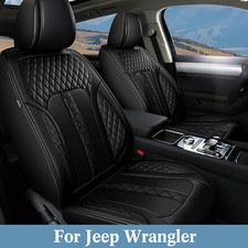 Frontrear Cushion Set For Jeep Wrangler 2007-2017 Pu Leather Car 5-seat Covers