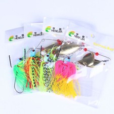 4PCS Spinnerbait Fishing Lure Buzzbait 19g Blade Bait Spoon Rubber Skirt Bass