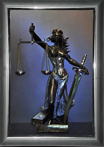 Wandbild Bild Frau Figur Justitia Swarovski Kristalle Dekoration Ebay