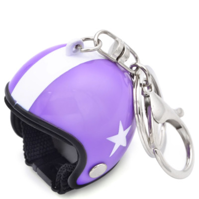 Creative Motorcycle Bicycle Helmet Key Chain Ring Keychain - Foto 3