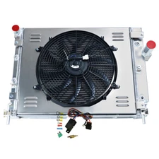 4 Rows Radiator+Shroud Fan For 2000-2004 Dodge Dakota 2.5 3.9 4.7 5.2 5.9L