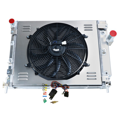 4 Row Radiator Shroud Fan For 2000-2004 Dodge Dakota 2.5 3.7 3.9 4.7 5.2 5.9L 