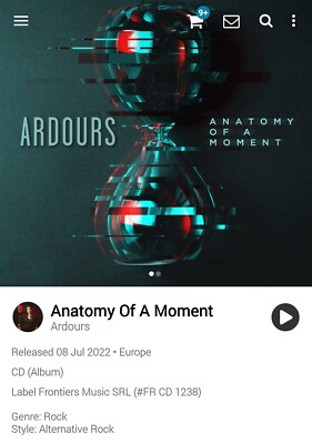 Ardours ~ Anatomy of a Moment CD 2022 Hi-Tech AOR Melodic Goth Rock Evanescence