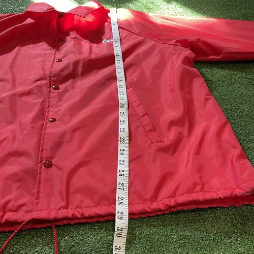 Vintage 80s 90s Coca-Cola Jacket 2XL Red Snap Nylon Hartwell Mens - Made In USA - Picture 14 of 16