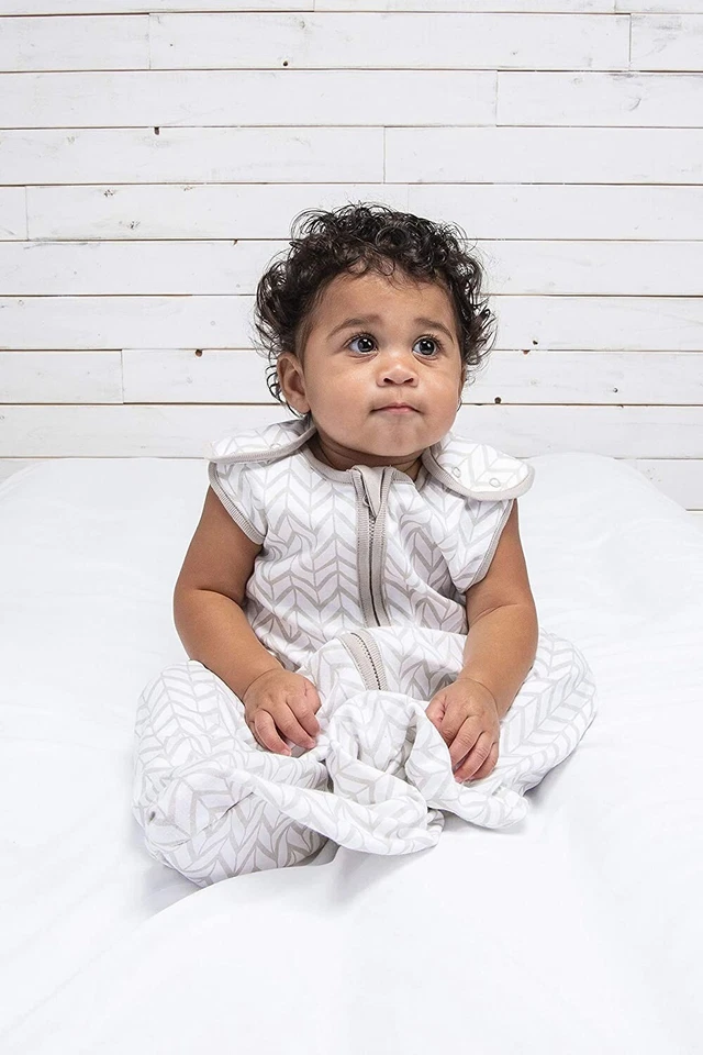 Baby Sleep Sack Organic Cotton Wearable Blanket Swaddle Unisex Medium 6-12 Month - Image 4 of 4