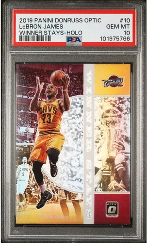 2019 Panini Donruss Optic Lebron James Winner Stays Holo Card Psa 10!!!