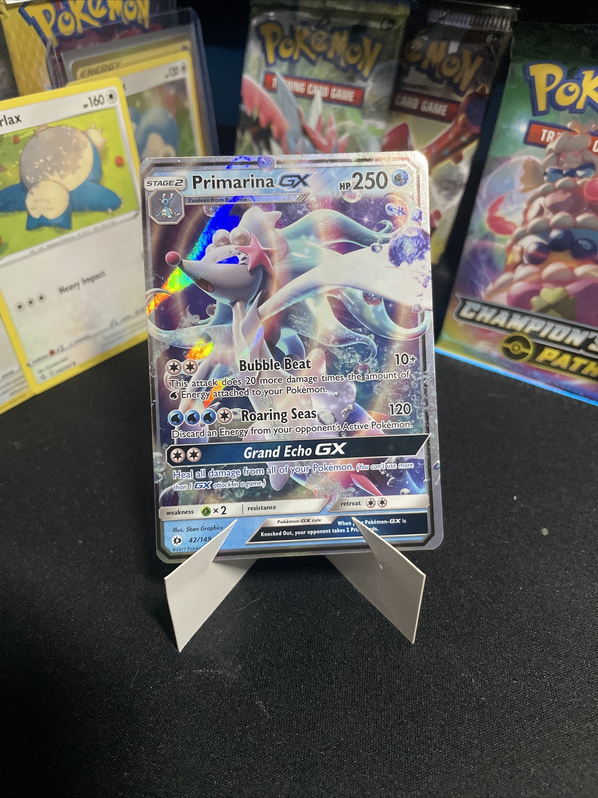 Primarina GX Ultra Rare - 42/149 Sun & Moon Base Set - Pokemon TCG - Mint/NM