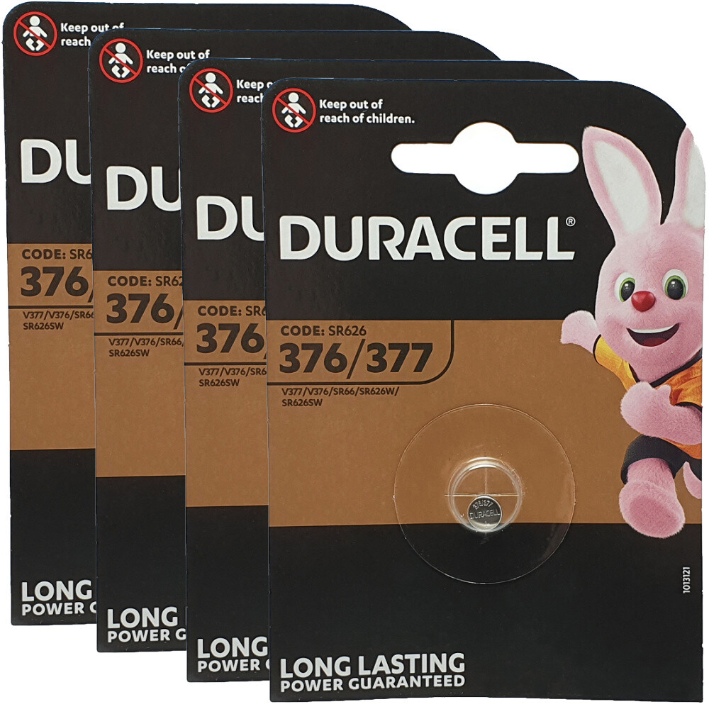 x Duracell 377 AG4 SR66 SR626SW Watch Batteries