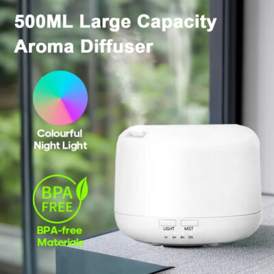 LED Air Humidifier Purifier Aroma Aromatherapy Diffuser Essential Oil Ultrasonic
