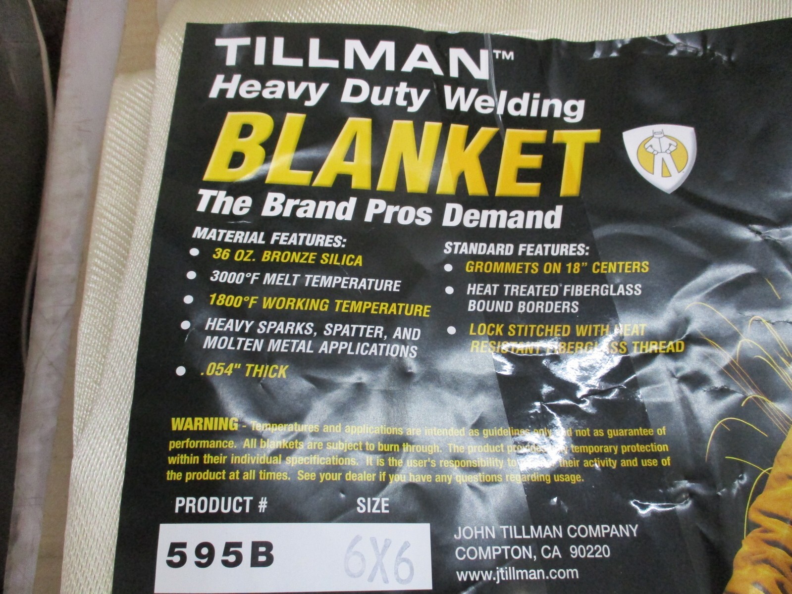 Tillman 6x6 Heavy Duty Welding Blanket Model 595B eBay