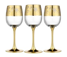 Glasstar GS24409 "Vintage Gloss" 10 oz Wine Glasses 300 ml Set of 3