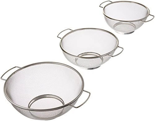 Stainless Steel Mesh Colander for Vegetables Fruits Strainer Set of 3