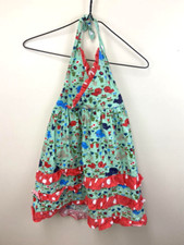 Jelly The Pug 5 Miranda Halter Dress Sundress Floral Birds Ruffle Trim