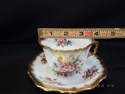 Hammersly Bone China Tea Cup & Saucer Lady Patricia-England-Gold Trim-B231 - Picture 11 of 12