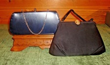 2 Vintage Handbags, Each Great Look 1 Clutch Style Purse  1 Silk Style Evening
