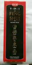 HEM FENG SHUI 5 in 1 Incense sticks 2 X 20ct India 