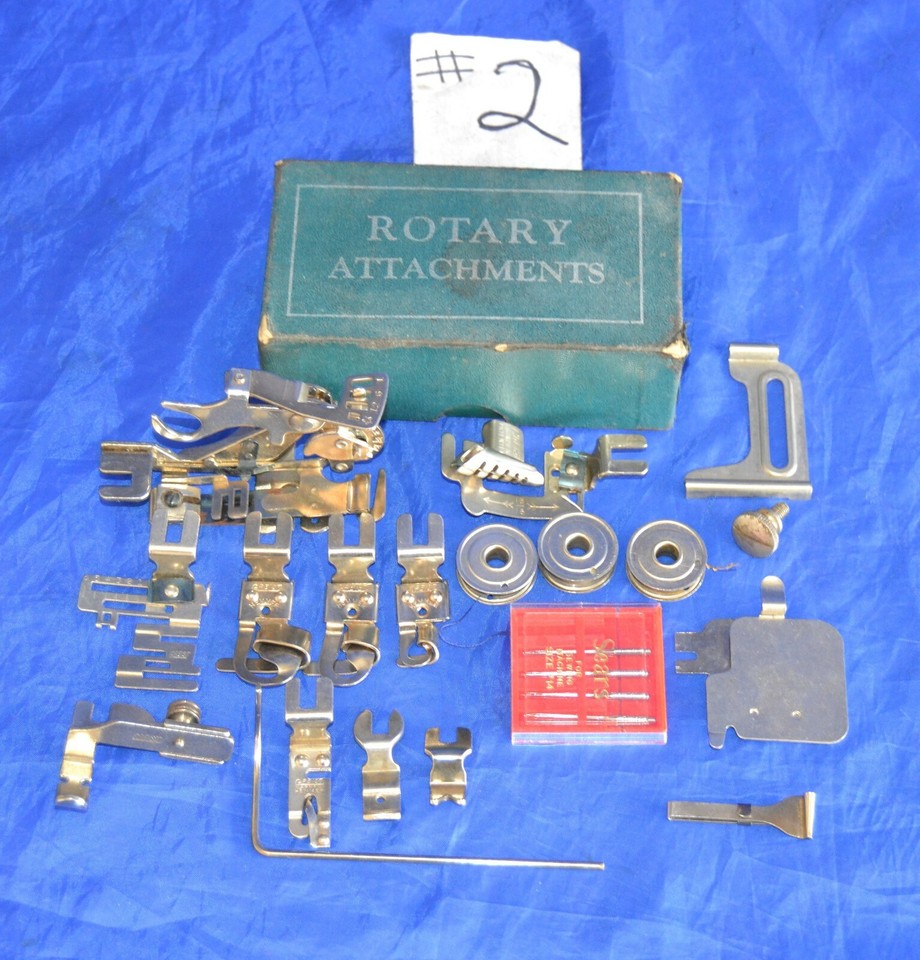 ATTACHMENTS W/BOX NEW HOME & WHITE ROTARY SEWING MACHINES ORIGINAL USED
