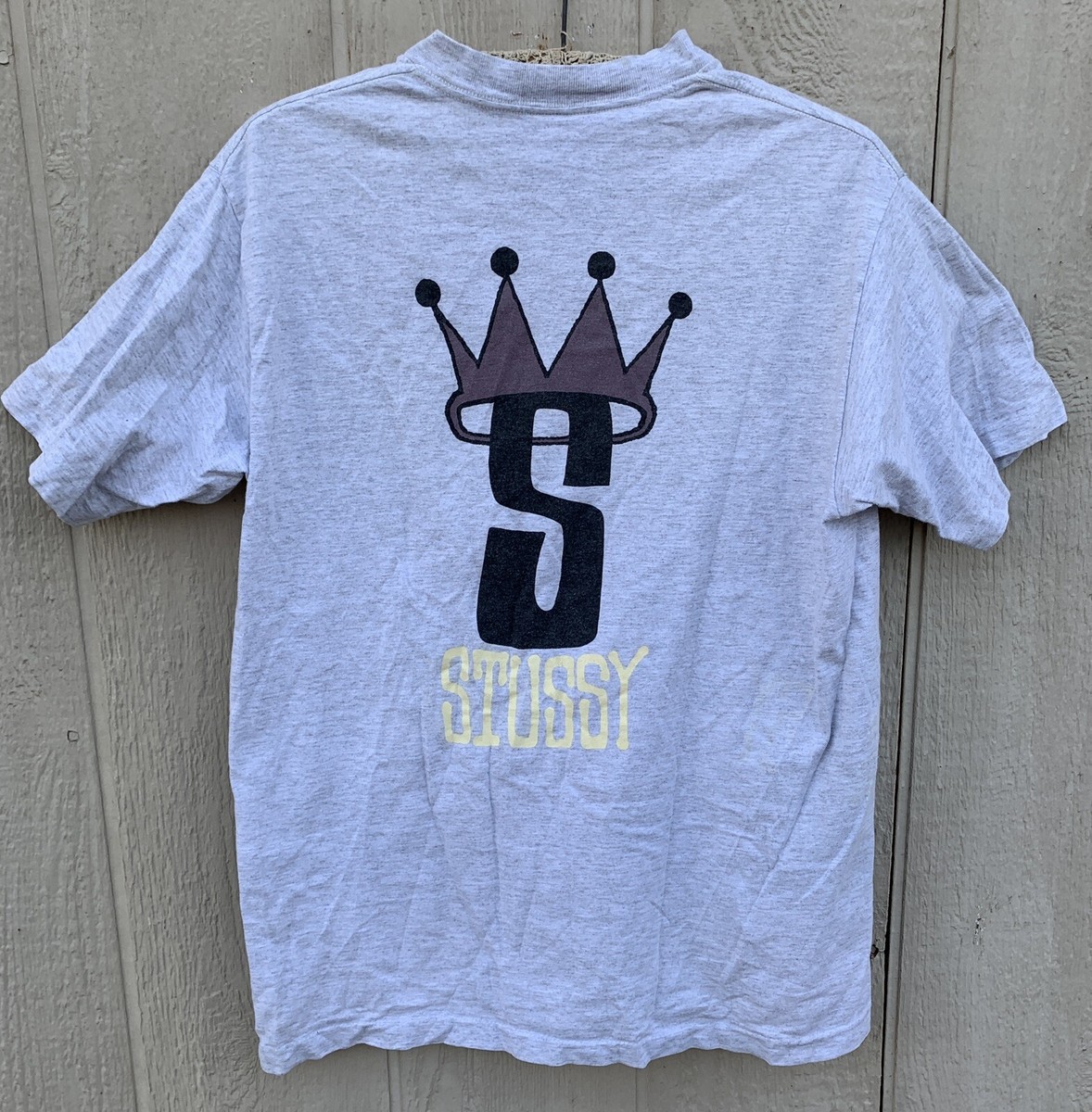 トップス old stussy shawn font T-shirt XL USA Rare Color 90s Made in USA OLD Stussy Old Shawn Font White