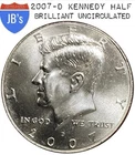 2007-D Kennedy Half Dollar BRILLIANT UNCIRCULATED (BU)
