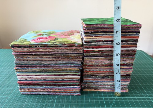 500 Pounds Stack 7 Pound Box Lot PRE-CUT SQUARES Quilt Cotton Fabric Scraps | eBay