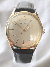 Mens Vintage Gold Plated WALTHAM 21 Jewel Incabloc Swiss Mechanical Wristwatch
