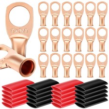 20 Pcs UL Test Wire Lugs 8 Gauge Stud Ring Terminals,8 Gauge Wire Connectors,...