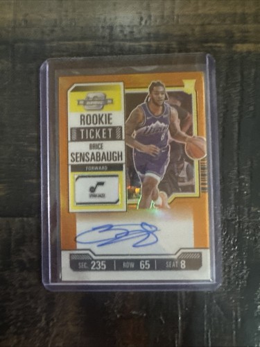 2023-24 Panini Contenders Optic Brice Sensabaugh Rookie Orange Auto /25