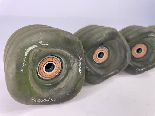 Shark Wheel 70mm DNA Longboard Wheels Set of 4 Green OldBoy Chrome Bearings 78A