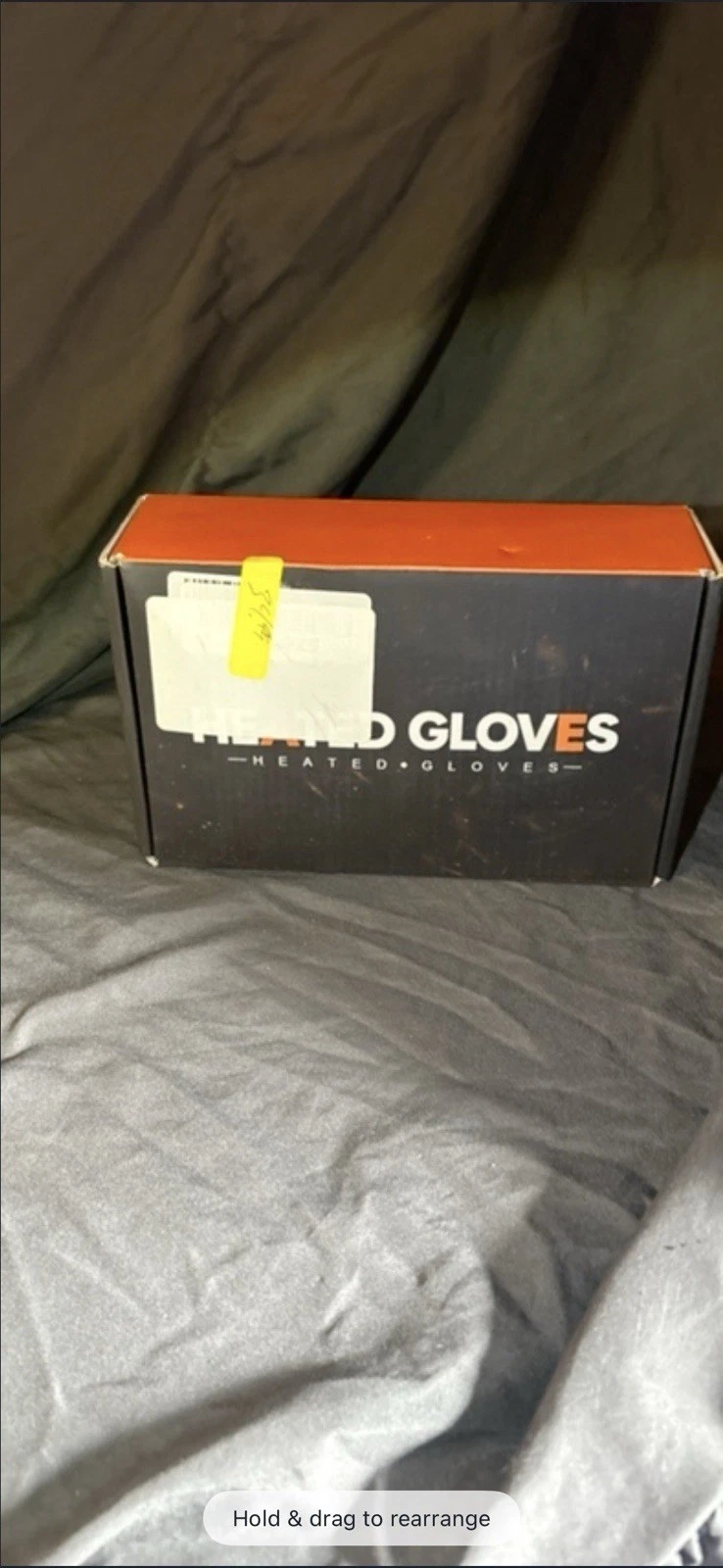 Heated Hand Gloves Open Box With Charging Cord
