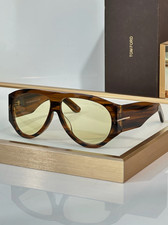 Tom Ford Bronson TF1044 60 12-140 Unisex Sunglasses Havana Frame Tea Lens