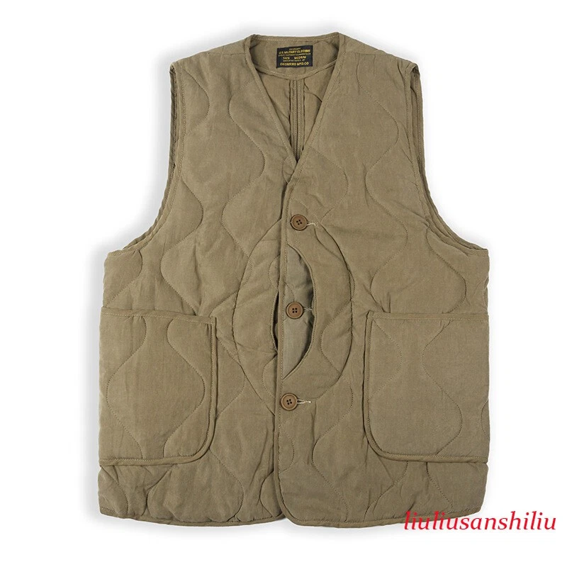 Vintage Men's Winter Quilted Liner Vest Amekaji Cotton Padded Hunting Waistcoat
Opens in a new windo