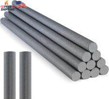 12 Pcs Floating Pool Noodles Foam Tubes 1.5 x 35 Inch Ash Black