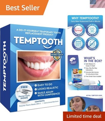 Natural-Looking Tooth Beads - Complete DIY Replacement Kit with Video Guide
