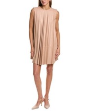 Red Valentino Pleated Leather Mini Dress Women's