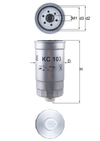 Mahle Kraftstofffilter KC 103 Anschraubfilter FüR Fiat Lancia Alfa Brava 166 156-image