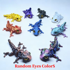 Chameleon Model Ornament, 3D Printed Movable Joints, Realistic Chameleon Fine Mo