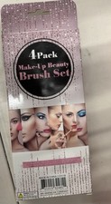 4-Pack Make-Up Brush Set Nose Contour Blending Eyeshadow White Beige