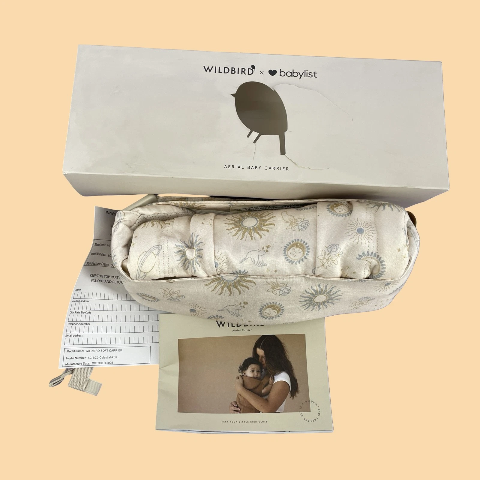 WildBird Aerial Buckle Carrier 2-24 Months XS-XL Celestial #NO7646
Opens in a new window or tab