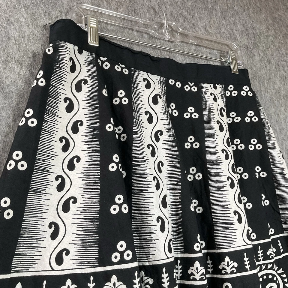 Falda Studio West Mujer Grande Negra Geométrica Pull On Midi Boho Cápsula Casa de Campo Foto 2 de 4