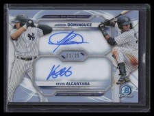 2021 Bowman Chrome Prospect Autographs Alcantara Dominguez RC Dual Auto 3/25