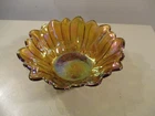 1960s-1970s Indiana Glass Iridescent Amber Sunflower Bowl No Reserve