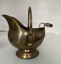 Alter größerer  Topf Übertopf Schütte Messing mit Griff und Henkel vintage