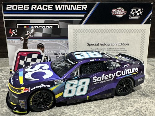 2025 SHANE VAN GISBERGEN AUTOGRAPHED SAFETY CULTURE MEXICO CITY WIN 1/24 NASCAR