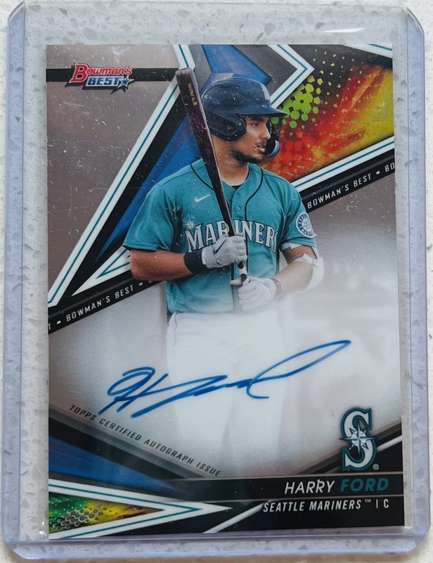 2022 Bowman’s Best Prospect Auto Harry Ford #B22-HF Seattle Mariners