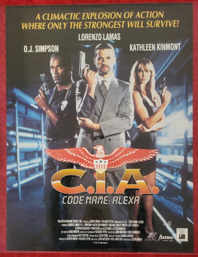 C.I.A. Code Name Alexa 1992 Movie Poster 21x28.5 Lorenzo Lamas Action Thriller