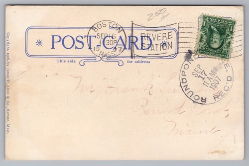 Postcard Wonderland Revere Beach Shooting the Chutes Posted 1907 - Picture 2 of 2