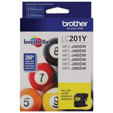 Brother LC201 Innobella Standard-Yield Ink Cartridge, 260 Pages Yield, Yellow