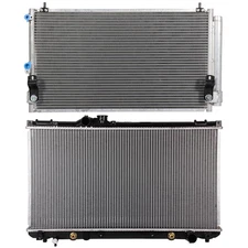 Aluminum Radiator & AC Condenser Cooling Kit For Lexus IS300 2001-2005 3.0L