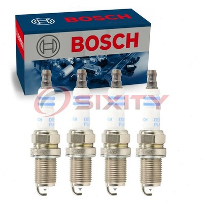 4 pc Bosch Double Platinum Spark Plugs for 1999-2002 Daewoo Lanos 1.5L 1.6L rr