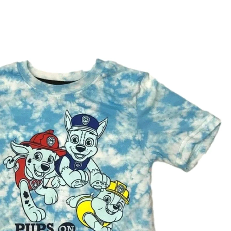 Nickelodeon Paw Patrol Pups on Patrol Little Boy's Tie Dye T-Shirt NWT - Image 3 of 4